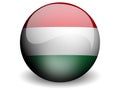 Round Flag of Hungary Royalty Free Stock Photo