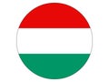 Round flag of Hungary Royalty Free Stock Photo