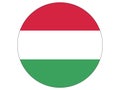 Round Flag of Hungary Royalty Free Stock Photo