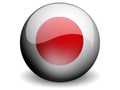 Round Flag of Japan Royalty Free Stock Photo