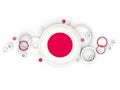 Round flag of japan with circles pattern Royalty Free Stock Photo