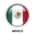 Round flag of Mexico