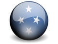 Round Flag of Micronesia Royalty Free Stock Photo