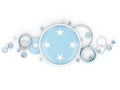 Round flag of micronesia with circles pattern Royalty Free Stock Photo
