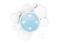 Round flag of micronesia with circles pattern Royalty Free Stock Photo