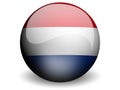 Round Flag of Netherlands Royalty Free Stock Photo