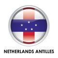 Round flag of Netherlands Antilles Royalty Free Stock Photo