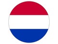 Round flag of the Netherlands Royalty Free Stock Photo