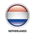 Round flag of Netherlands Royalty Free Stock Photo