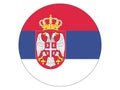 Round Flag of Serbia