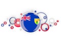 Round flag of turks and caicos islands with circles pattern Royalty Free Stock Photo