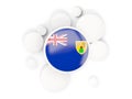 Round flag of turks and caicos islands with circles pattern Royalty Free Stock Photo