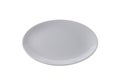 Round flat gray dinner plate