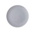 Round flat gray dinner plate