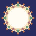 Arabic Floral Frame for your design. Traditional Islamic Design. Elegance Background with Text input area in a center.