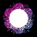 Round Floral Frame with Leaves for a Greeting Card, vector illustration Royalty Free Stock Photo