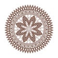 Round floral ornament pattern Royalty Free Stock Photo