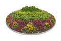 Round flower bed