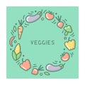 Round form concept with vegetables