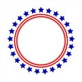 Stylized American flag symbols sign logo frame