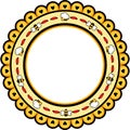 Round frame with bees Royalty Free Stock Photo