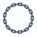 Round frame from chain, circle shape border