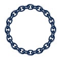 Round frame from chain, vector design element.