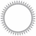 Round frame. Circle Ornamental decorative frame with openwork floral element