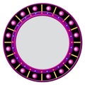 Round frame with glowing balls