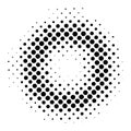 Round frame of large and small halftone dots