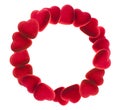 Round frame of red hearts Royalty Free Stock Photo