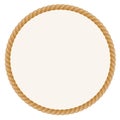 Round Frame with Rope Border Royalty Free Stock Photo