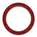 Round frame ruby color with shadow
