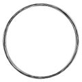 Round frame skein of wire, black circular wound frame