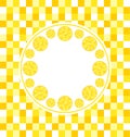 Round Frame with Sliced Lemons Royalty Free Stock Photo