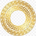 Traditional vintage gold Greek ornament, Meander