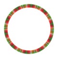 Round frame vector vintage pattern design template. Circle border designs plaid fabric texture. Scottish tartan background for Royalty Free Stock Photo