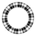 Round frame vector vintage pattern design template. Circle border designs plaid fabric texture. Scottish tartan background for Royalty Free Stock Photo