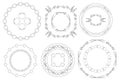 Round frames - set of vintage elements Royalty Free Stock Photo