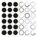 Round frames vector collection. Circles borders set. Abstract design elements. Vector illustration. EPS 10. Royalty Free Stock Photo