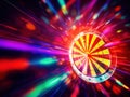 Black leisure wheel target achievement accuracy dart background winner background concept circle game Royalty Free Stock Photo