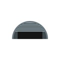 Round garage icon, flat style