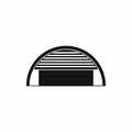 Round garage icon, simple style