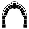 Round gate icon, simple style