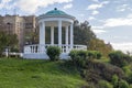 Round gazebo-rotunda in the park \