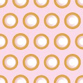 Round gems polka dots seamless vector pattern