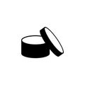 Round Gift Box Flat Vector Icon Royalty Free Stock Photo