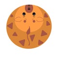 CUTE ROUND SHAPE GIRAFFE ICON