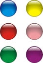 Round Glass Buttons Illustration Royalty Free Stock Photo
