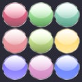 Round glass buttons Royalty Free Stock Photo